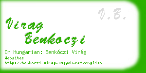 virag benkoczi business card