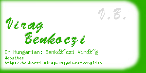 virag benkoczi business card